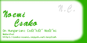 noemi csako business card